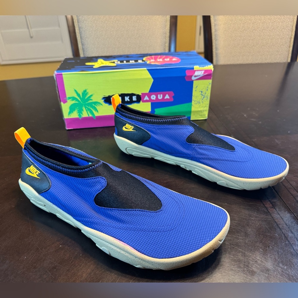 New Nike Aqua Turf Blue Black Water Shoes Size US 10